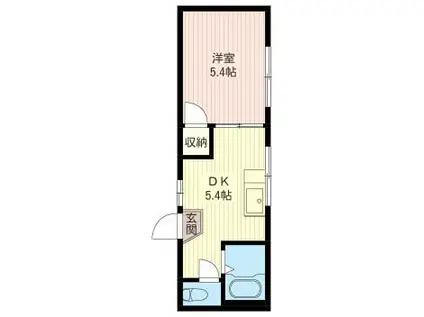 ネオハイツ西尾久(1DK/1階)の間取り写真