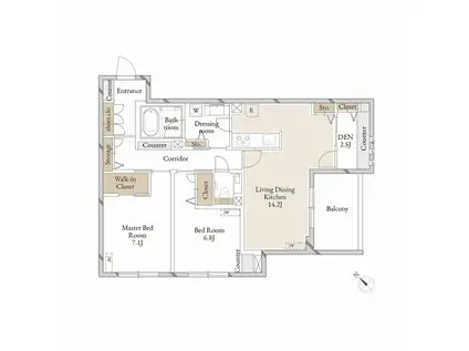 PURPLE7 西葛西(3LDK/4階)の間取り写真