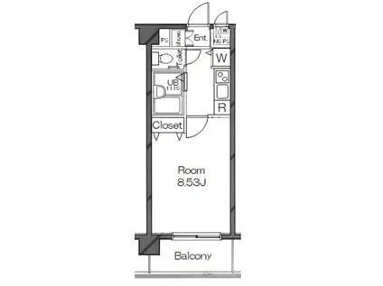 グランドガーラ用賀(1K/5階)の間取り写真