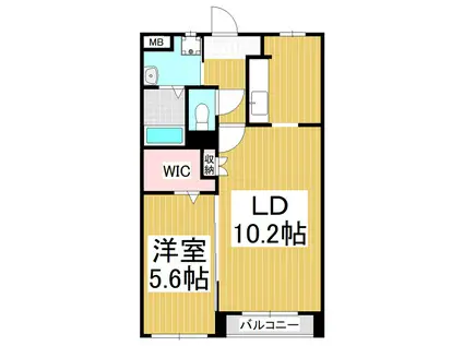 ＪＲ中央線 南木曽駅 徒歩16分 2階建 築12年(1LDK/1階)の間取り写真