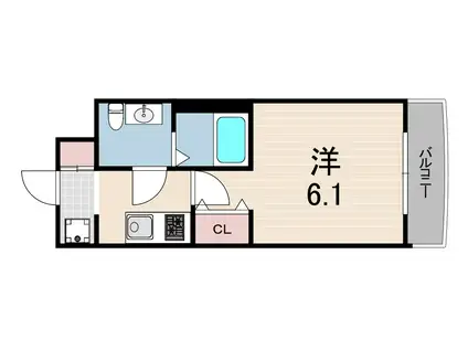 セレニテ神戸ミラクノール(1K/4階)の間取り写真