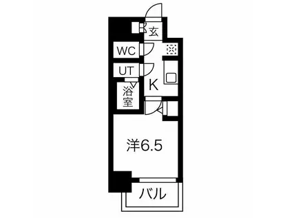メイクス今池PRIME(1K/15階)の間取り写真