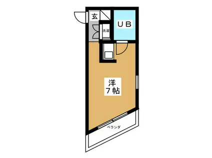 TOP三軒茶屋第4(ワンルーム/2階)の間取り写真