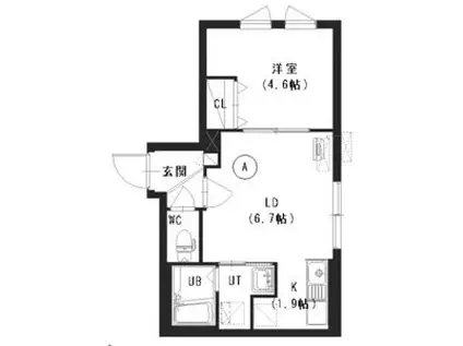 コンチェルトN13W15(1LDK/2階)の間取り写真