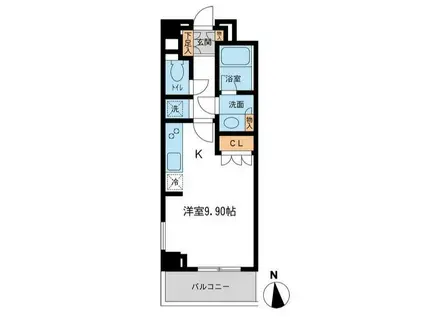 レジデンス白金コローレ レジデンスシロカネコローレ(ワンルーム/2階)の間取り写真