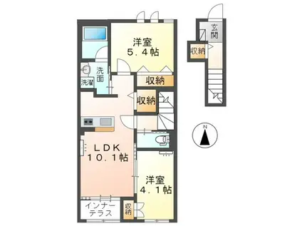 モルスベルク(2LDK/2階)の間取り写真