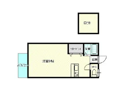 ヴォーネン笹丘(ワンルーム/2階)の間取り写真