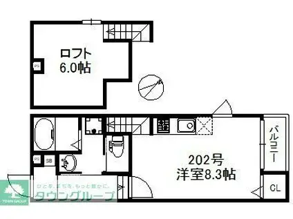 シーサイドポラリス 720(ワンルーム/2階)の間取り写真
