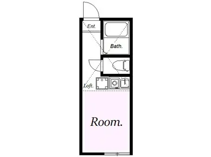 ユナイト神明ロザリーの杜(ワンルーム/2階)の間取り写真