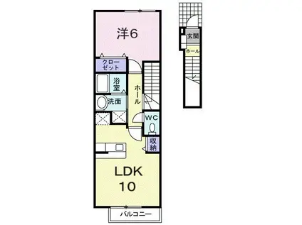 エンプレイス(1LDK/2階)の間取り写真