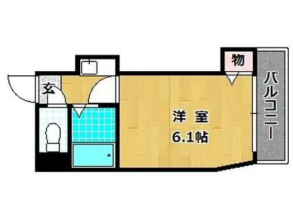 ラピュタ牧野阪(1K/3階)の間取り写真