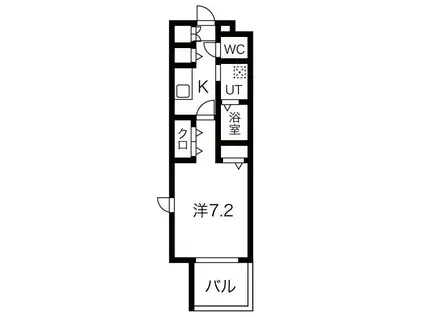 パルティール黒川アネックス(1K/3階)の間取り写真