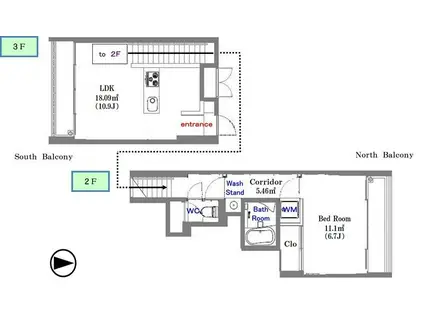 都営三田線 蓮根駅 徒歩3分 5階建 築11年(1LDK/3階)の間取り写真