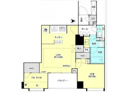 ブランズ池袋立教南(2LDK/4階)の間取り写真