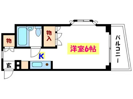 シャンブル亀戸(ワンルーム/7階)の間取り写真