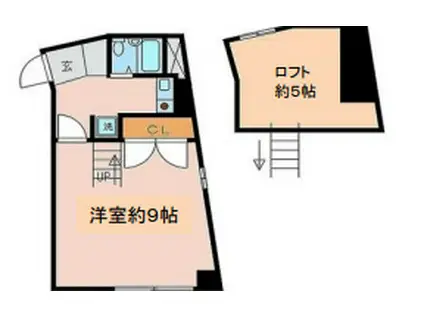 アーバンヒル恵比寿(1K/3階)の間取り写真