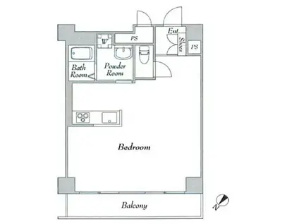 ティーズ エコ川崎(ワンルーム/3階)の間取り写真
