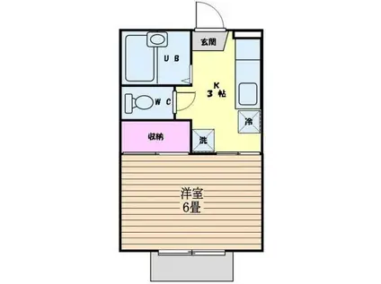 アーバンライフ(1K/2階)の間取り写真