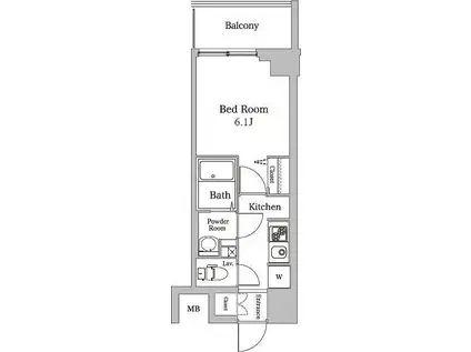 NーSTAGE南鳩ヶ谷(1K/3階)の間取り写真