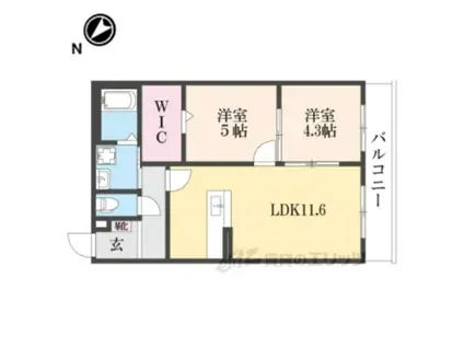 ハートフルマンション神出(2LDK/2階)の間取り写真