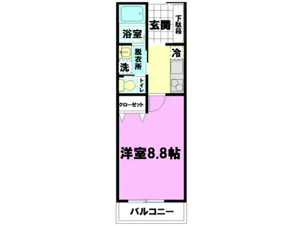 RONDIII番館(1K/1階)の間取り写真