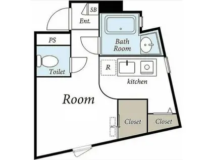 八幸ビル吉祥寺(1K/2階)の間取り写真