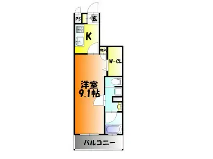 OWLSTYLE UCHISANGE(1K/4階)の間取り写真