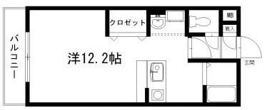 アポロミレニア(1K/1階)の間取り写真