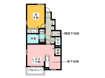 ラウレア KS(1LDK/1階)の間取り写真