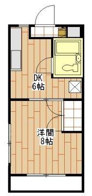 シャンブル24(1DK/1階)の間取り写真