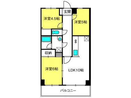 STレジデンス(3LDK/3階)の間取り写真