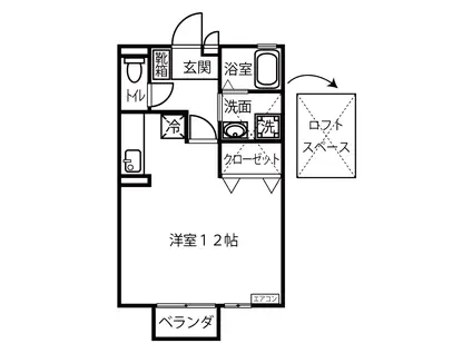プルミエ(1LDK/2階)の間取り写真