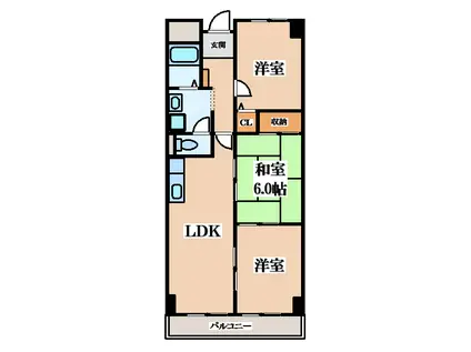 ハイムカランツ(3LDK/4階)の間取り写真