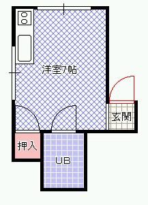 メゾン貞光II(ワンルーム/3階)の間取り写真