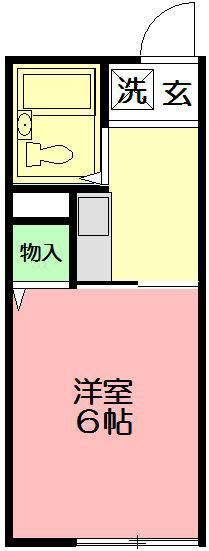 オイカワハイツ(1K/1階)の間取り写真