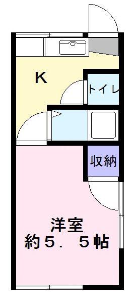第三さつきハイツ(1K/1階)の間取り写真