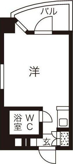 プレスイン篠原橋(1K/6階)の間取り写真