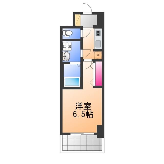 S-RESIDENCE堺BLAZE(1K/8階)の間取り写真