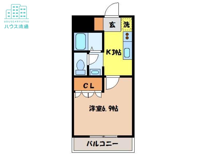パルティール(1K/2階)の間取り写真