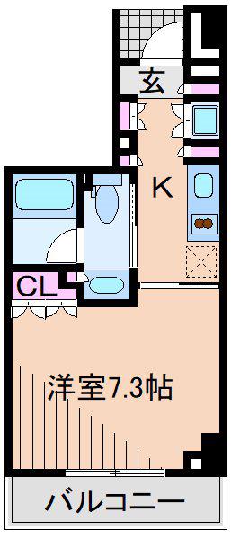 ラティエラ武蔵小杉(1K/3階)の間取り写真