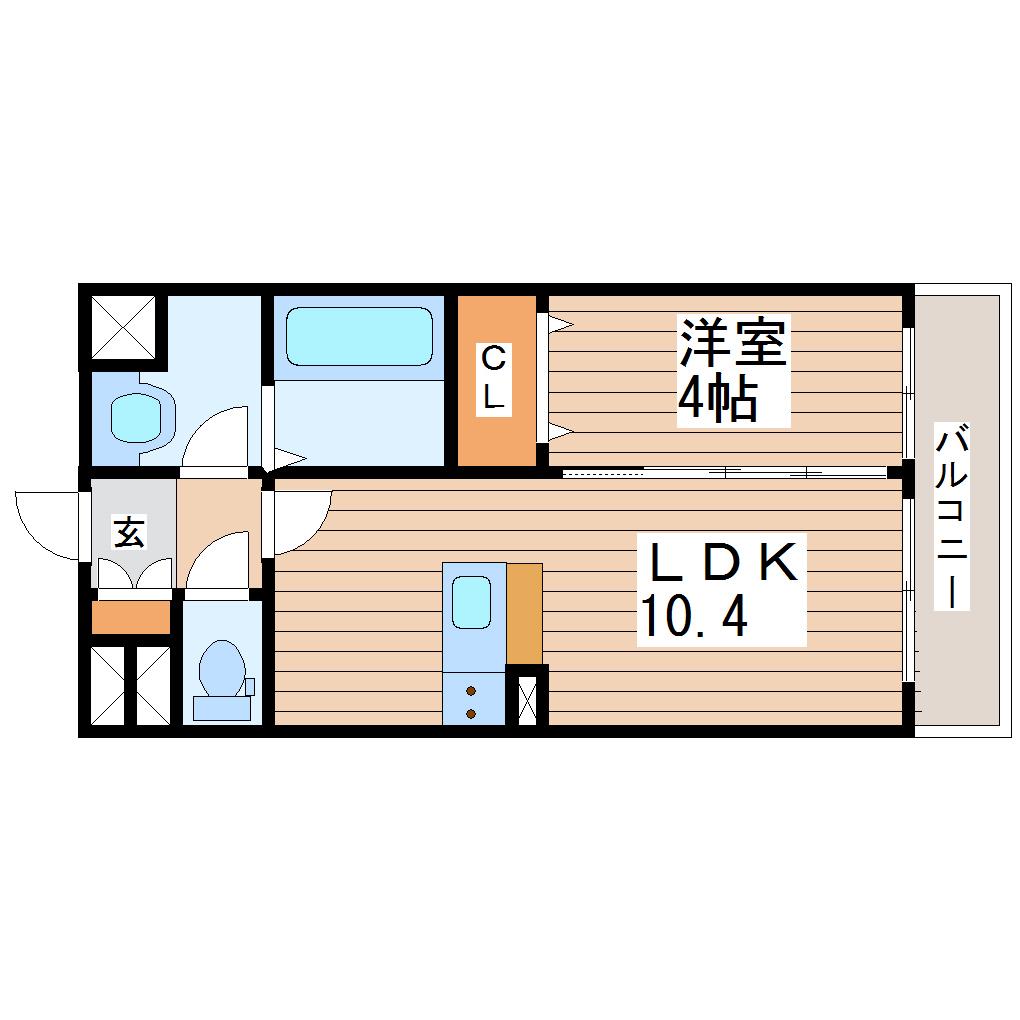 COLINABLANCA(1LDK/3階)の間取り写真