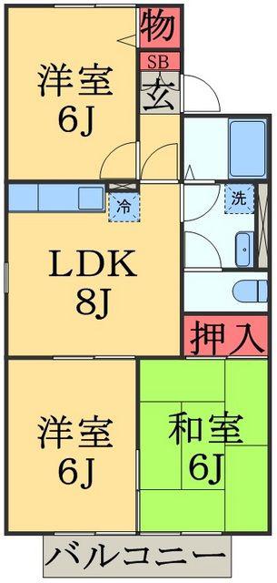 プリシェール大森(3LDK/1階)の間取り写真