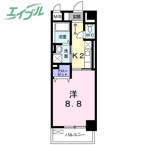プチラパン(1K/3階)の間取り写真