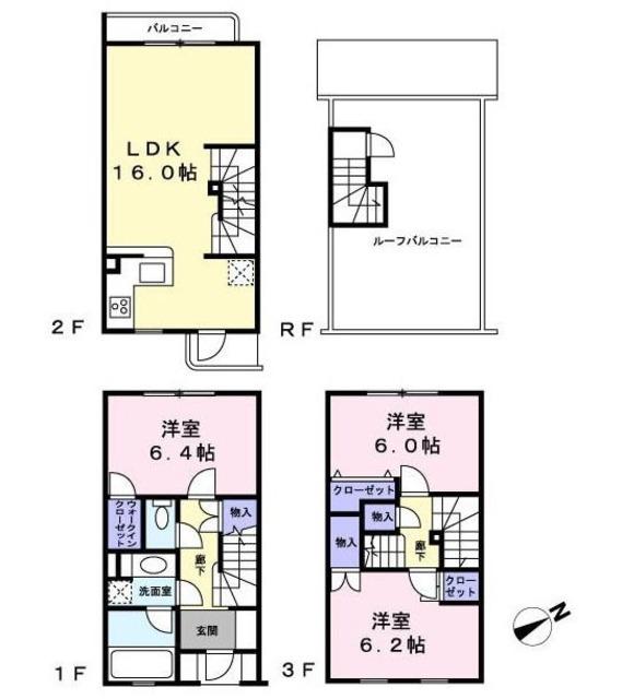ラビ学芸大学(3LDK/1階)の間取り写真