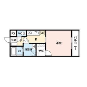 PERSIMMON(1K/2階)の間取り写真
