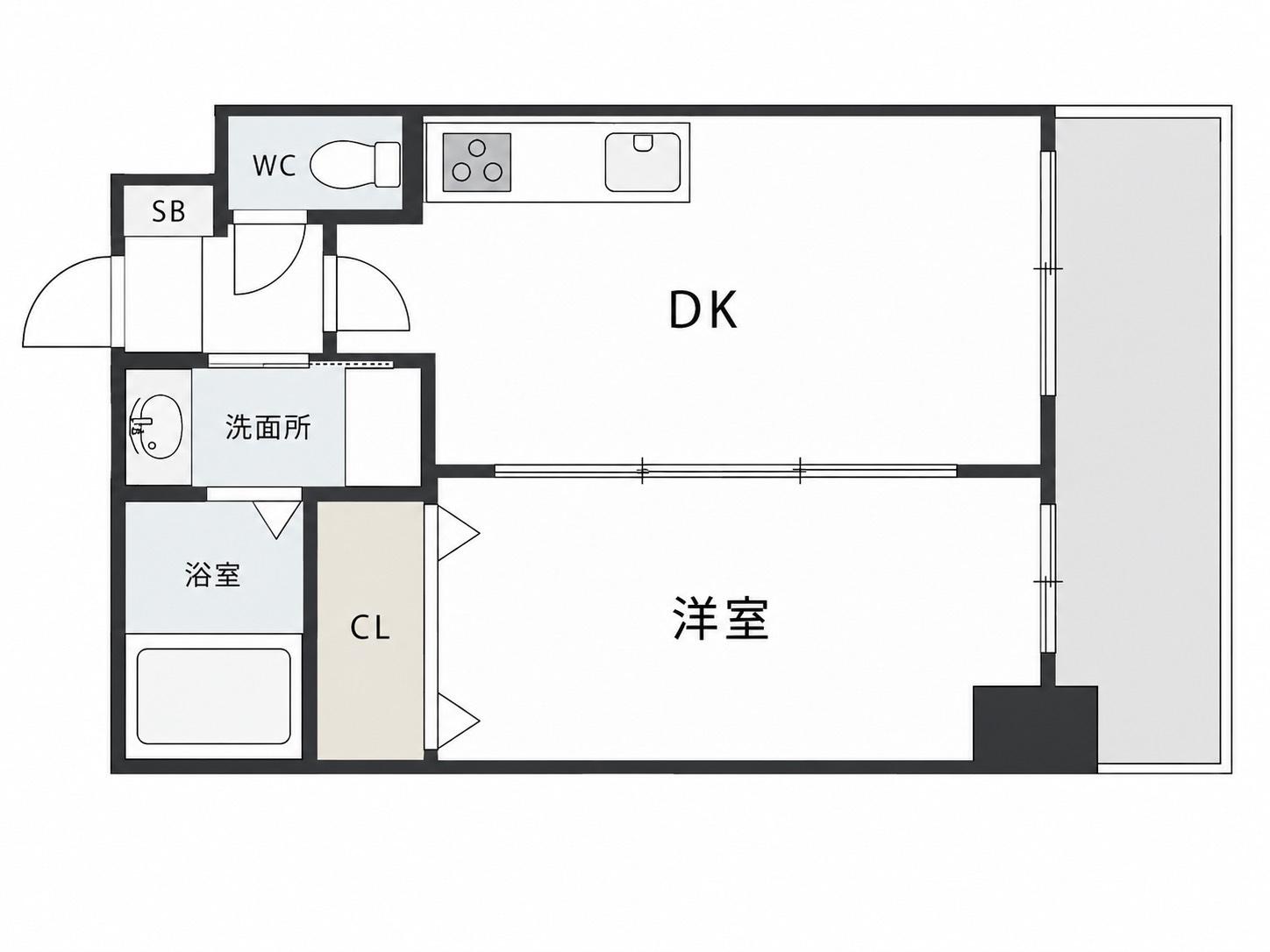 ORIENT BLD NO123(1DK/2階)の間取り写真