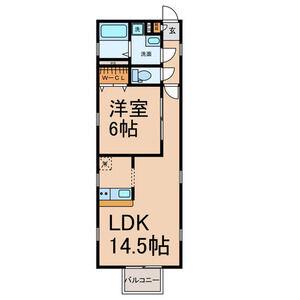 グランレーヴ金山II(1LDK/3階)の間取り写真