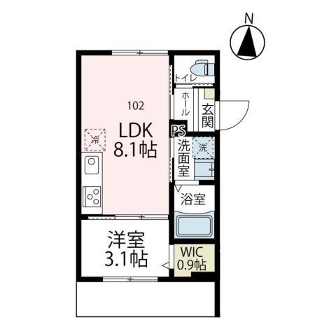 ポワリエ・多摩川(1LDK/1階)の間取り写真