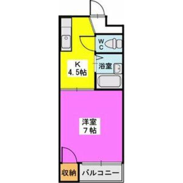 アーバン和白丘(1K/3階)の間取り写真