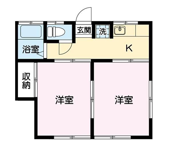 新里コーポ(2K/1階)の間取り写真